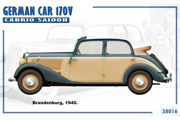 Німецький Автомобіль Typ 170V Кабріо Салон (MiniArt 38016) 1/35