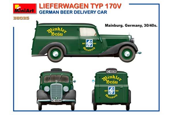 Німецька Вантажна Машина Typ 170V для доставки пива (MiniArt 38035) 1/35