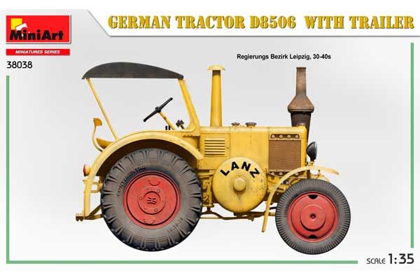 Немецкий трактор D8506 с прицепом (MiniArt 38038) 1/35