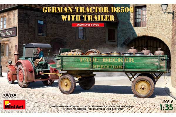 Німецький трактор D8506 з причепом (MiniArt 38038) 1/35 Німецький трактор D8506 з причепом (MiniArt 38038) 1/35