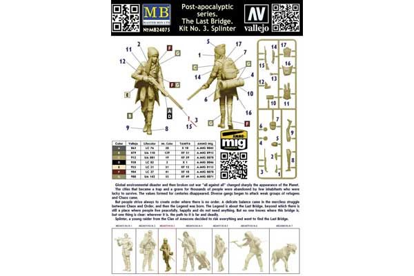 Скалка. Постапокаліптична серія. Останній міст. Комплект №3. (Master Box 24075) 1/24