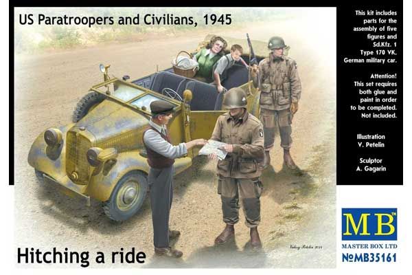 Американские десантники и гражданские лица, 1945 (Master Box 35161) 1/35 Американские десантники и гражданские лица, 1945 (Master Box 35161) 1/35