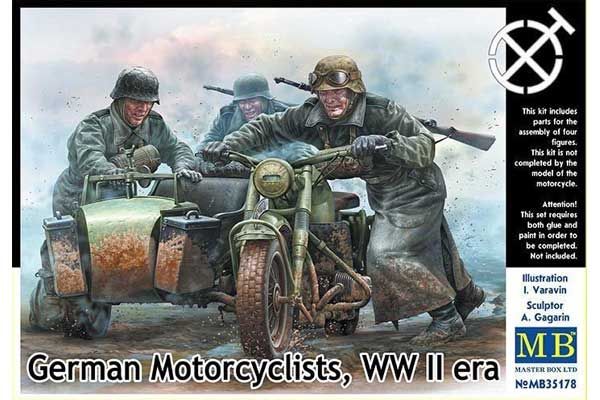 Немецкие мотоциклисты 2МВ (Master Box 35178) 1/35 Немецкие мотоциклисты 2МВ (Master Box 35178) 1/35