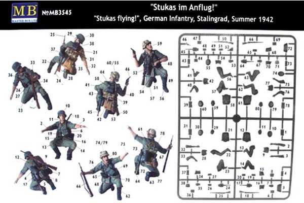 Німецькі піхотинці і знак відмінності (Master Box 3545) 1/35