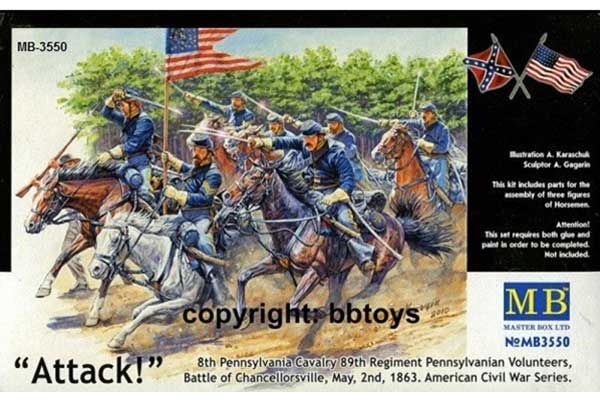 "Атака!" 8й Пенсильванский Кавалерийский полк (Master Box 3550) 1/35 "Атака!" 8й Пенсильванский Кавалерийский полк (Master Box 3550) 1/35