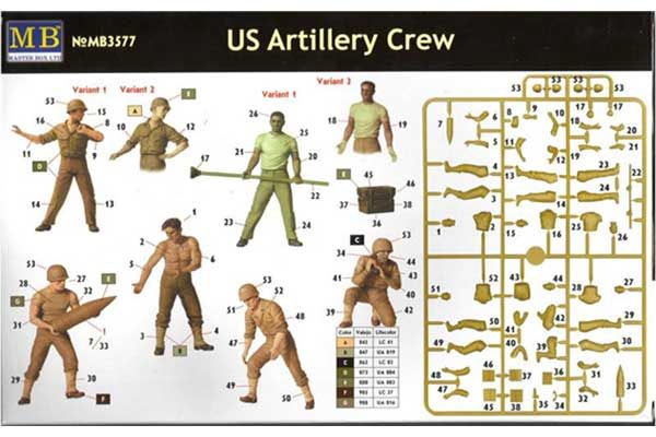Орудийный расчет армии США (Master Box 3577) 1/35