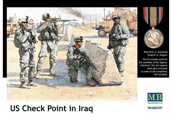 Американские солдаты на КПП в Ираке (MASTER BOX 3591) 1/35 Американские солдаты на КПП в Ираке (MASTER BOX 3591) 1/35