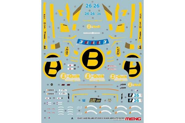 Audi R8 LMS GT3 EVO II B-Quik Absolute Racing (Meng CS-011) 1/24