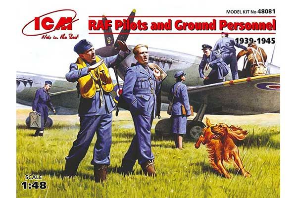 Пилоты и техники ВВС Великобритании (1939-1945 г.)  (ICM 48081) 1/48