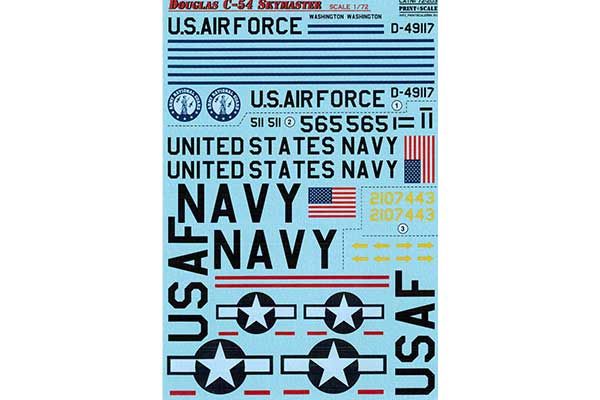 Декаль для самолета Doulas C-54 Skymaster (Print Scale 72-203) 1/7 Декаль для самолета Doulas C-54 Skymaster (Print Scale 72-203) 1/7