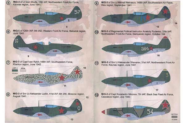 Декаль для самолета МиГ-3 "Асы Второй Мировой Войны" (Print Scale 72-283) 1/72