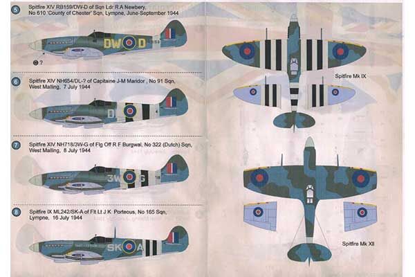 Декаль для самолета Supermarine Spitfire V1 "Flying Bomb Aces" (Print Scales 72-284) 1/72