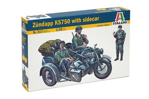 мотоцикл ZUNDAPP KS750 з коляскою (ITALERI 317) 1/35