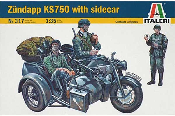 мотоцикл ZUNDAPP KS750 з коляскою (ITALERI 317) 1/35