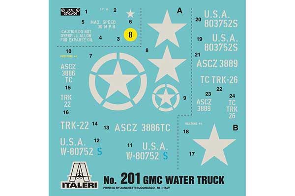 2 ½ Ton, 6x6 Water Tank Truck (ITALERI 201) 1/35