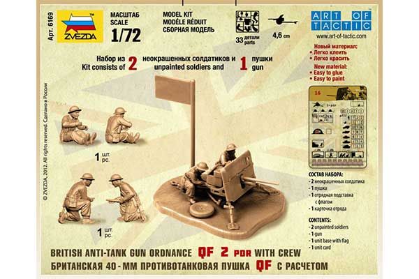 40-мм протитанкова гармата QF (ZVEZDA 6169) 1/72