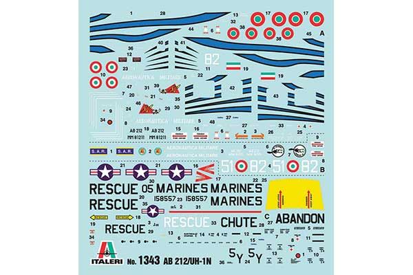AB 212/UH-1N (ITALERI 1343) 1/72