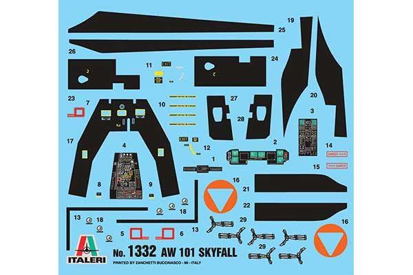 AgustaWestland AW-101 ''SKYFALL'' 007 (ITALERI 1332) 1/72