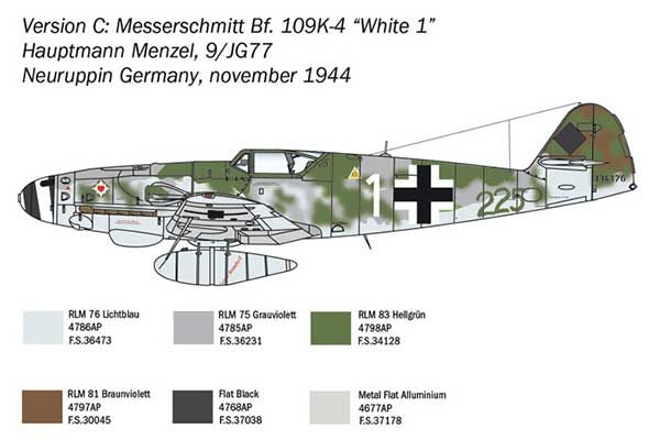 Bf 109 K-4 (ITALERI 2805) 1/48