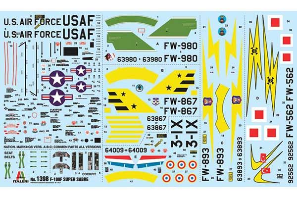 F-100 Super Sabre (ITALERI 1398) 1/72