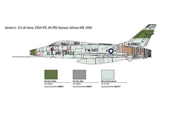 F-100 Super Sabre (ITALERI 1398) 1/72