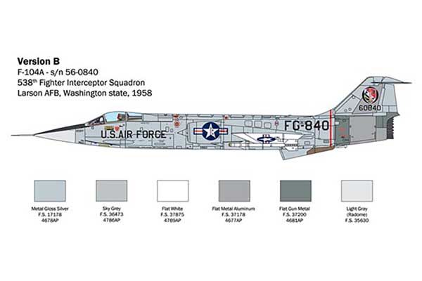 F-104 Starfighter A/C (ITALERI 2515) 1/32