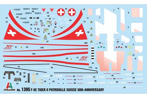 F-5E Tiger ll Patrouille Suisse (ITALERI 1395) 1/72