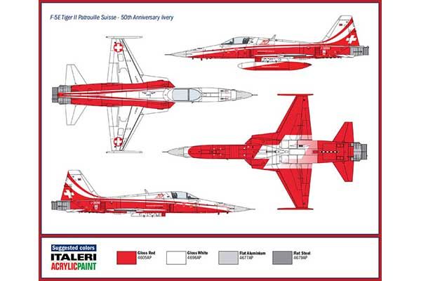 F-5E Tiger ll Patrouille Suisse (ITALERI 1395) 1/72