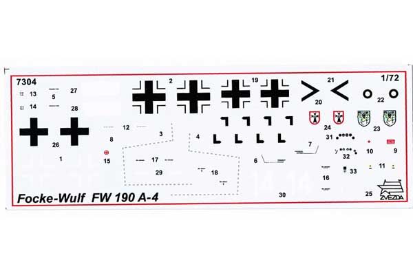 Focke-Wulf Fw-190 A4 (ZVEZDA 7304) 1/72