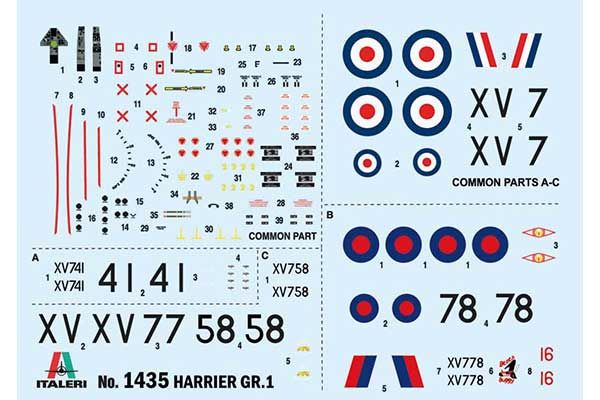 HARRIER GR.1 Transatlantic Air Race 50th Ann. (ITALERI 1435) 1/72