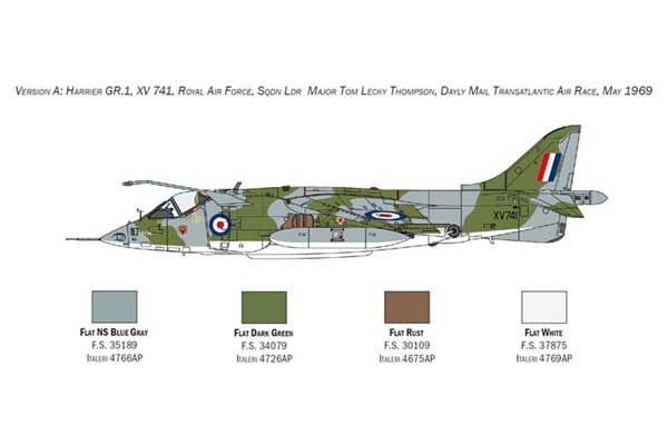 HARRIER GR.1 Transatlantic Air Race 50th Ann. (ITALERI 1435) 1/72