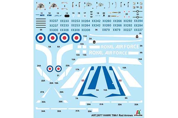 Hawk T.Mk.1 ''Red Arrows'' (ITALERI 2677) 1/48