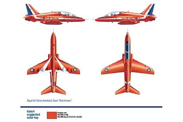 Hawk T.Mk.1 ''Red Arrows'' (ITALERI 2677) 1/48