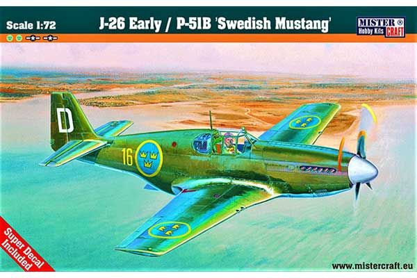 J-26Early, P51B 'Swedish Mustang' (Mister Craft C57) 1/72