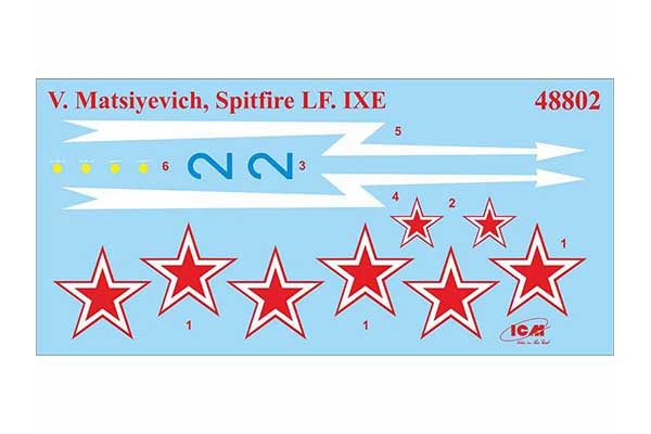 Spitfire LF.IXE с фигурами советских пилотов и техников (ICM 48802) 1/48