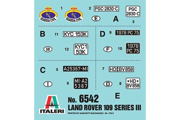 LAND ROVER SERIES III 109 "Guardia Civil" (ITALERI 6542) 1/35