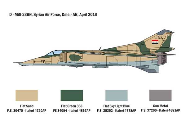 МіГ 23 МФ/БН Flogger (ITALERI 2798) 1/48