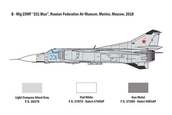 МіГ 23 МФ/БН Flogger (ITALERI 2798) 1/48