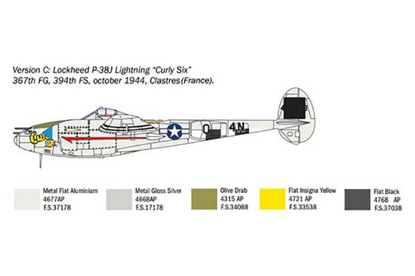 P-38J Lightning (ITALERI 1446) 1/72