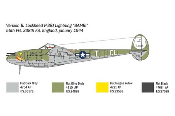 P-38J Lightning (ITALERI 1446) 1/72