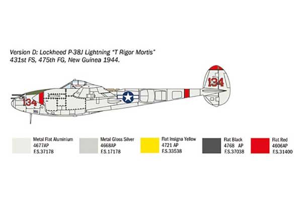 P-38J Lightning (ITALERI 1446) 1/72