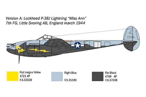 P-38J Lightning (ITALERI 1446) 1/72