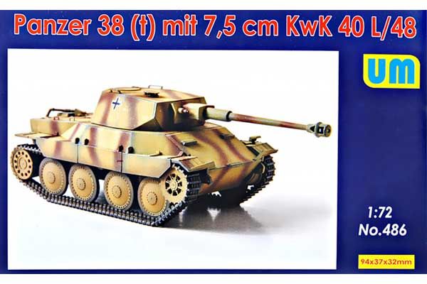 Panzer 38 (t) mit 7.5 cm KwK 40 l/48 (UNIMODELS 486) 1/72 Panzer 38 (t) mit 7.5 cm KwK 40 l/48 (UNIMODELS 486) 1/72