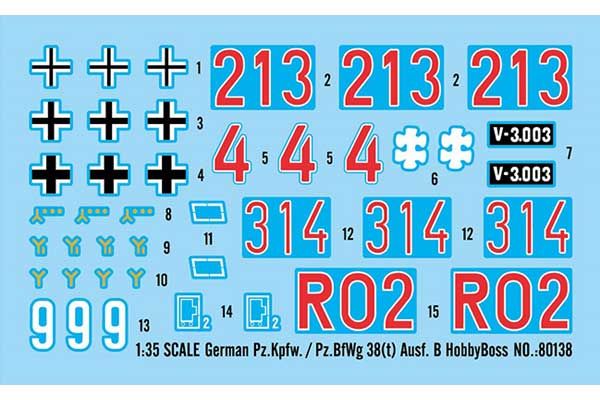 Сборная модель - Pz.Kpfw. / Pz.BfWg 38(t) Ausf. B (Hobby Boss 80138) 1/ ...