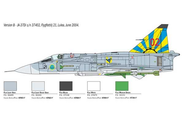 SAAB JA 37 / AJ 37 Viggen (ITALERI 2785) 1/48