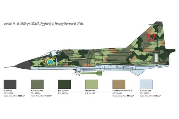 SAAB JA 37 / AJ 37 Viggen (ITALERI 2785) 1/48