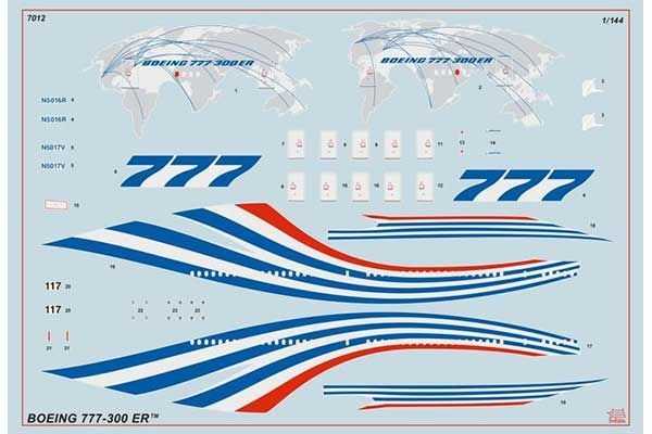 Boeing 777-300 (ZVEZDA 7012) 1/144
