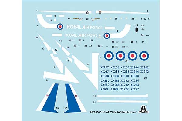 Red Arrows Hawk T1A (ITALERI 1303) 1/72