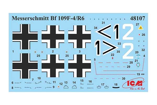 Messerschmitt Bf-109 F4/R6 (ICM 48107) 1/48