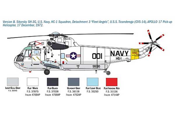 SH-3D Sea King Apollo Recovery (ITALERI 1433) 1/72